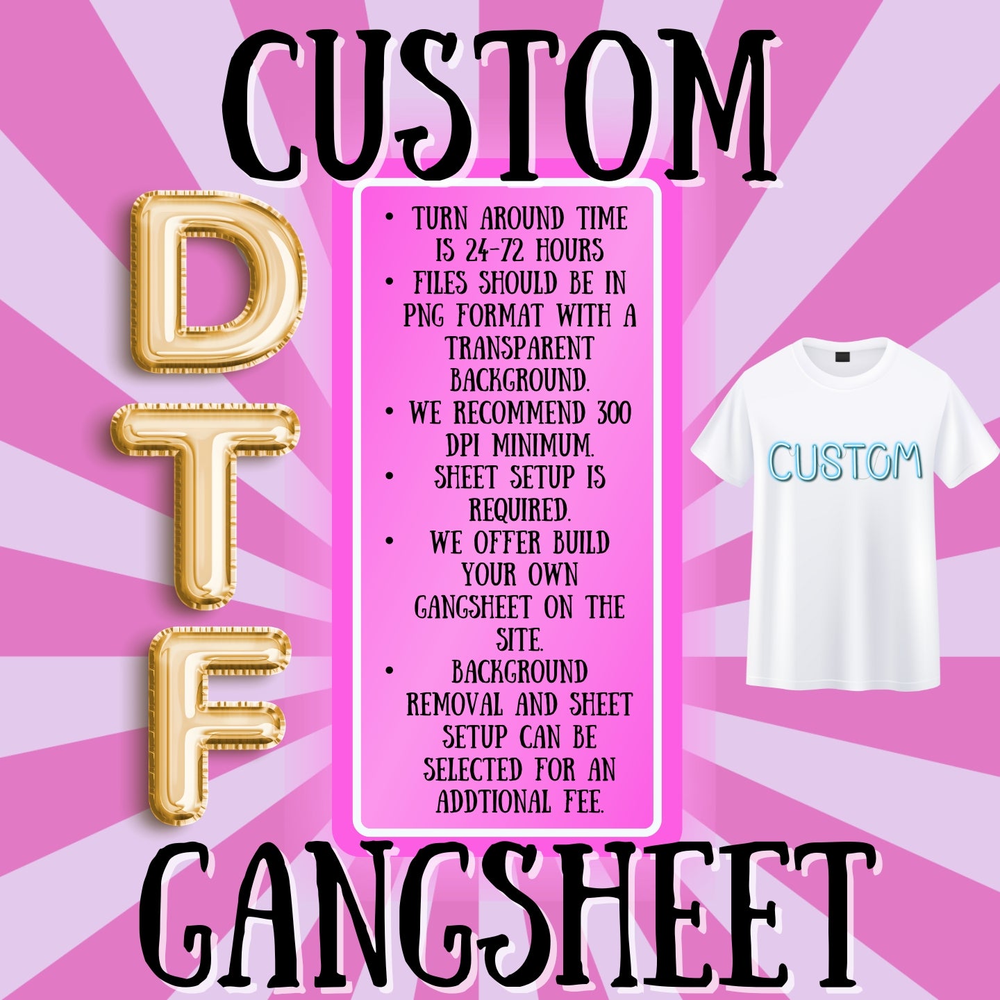 BUILD YOUR OWN GANGSHEET