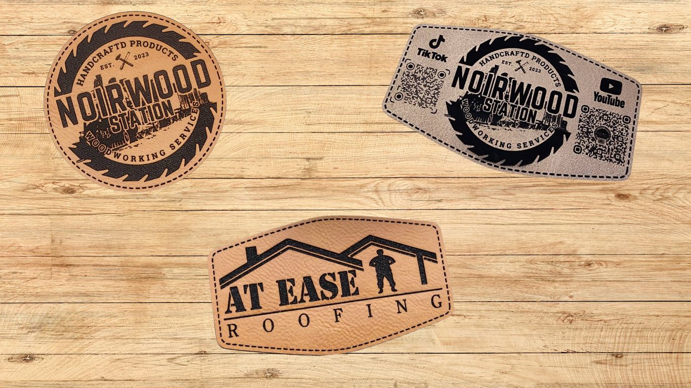 Custom Leather Engraved Patches/Hats